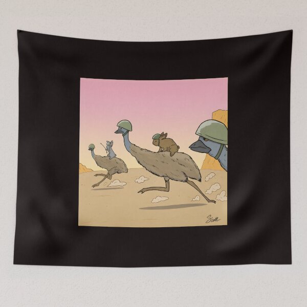 Item preview, Emu Riders Desert Adventure Military Helmets designed and sold by Scratch-Rainbow.