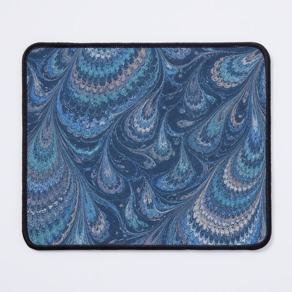 Item preview, Antique Endpaper Prints Peacock Feathers Scalloped Marbled Fans designed and sold by PinUpPizzazz.