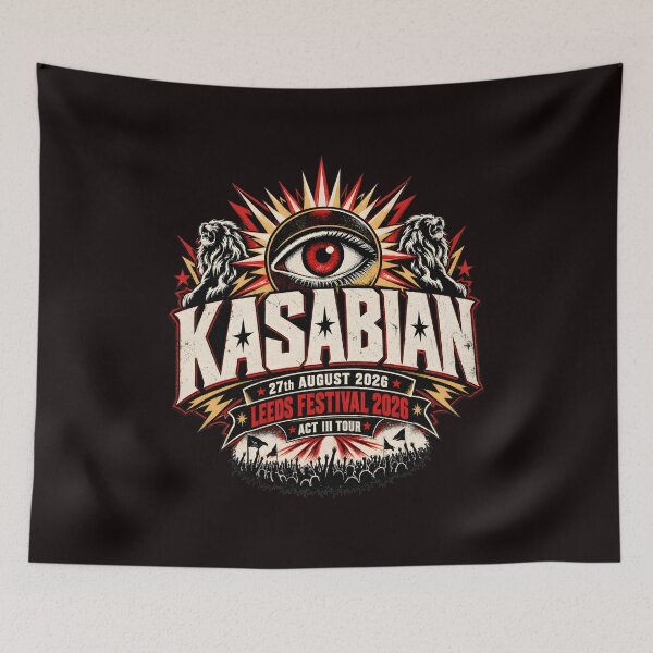 Aperçu de l'œuvre Kasabian 2026 Leeds Festival Act III Tour Art créée et vendue par Scratch-Rainbow.