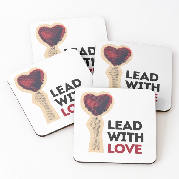 Item preview, Lead With Love Halftone Hand Raising Heart designed and sold by Fani*.