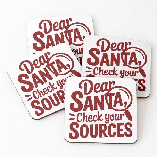 Item preview, Querido Papá Noel, verifica tus fuentes. designed and sold by theartfulaspie.
