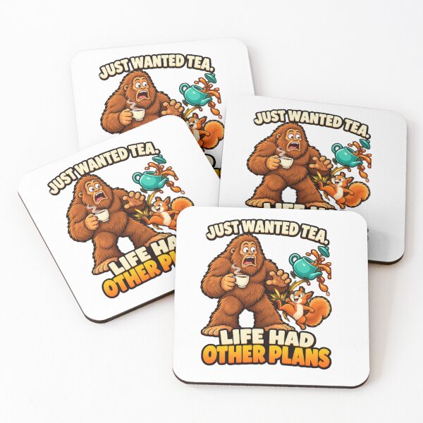 Item preview, Funny Bigfoot Just Wanted Tea Life Had Other Plans Squirrel T-Shirt designed and sold by Monster Mentors.