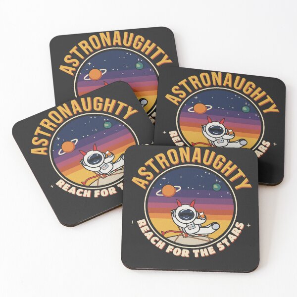 Item preview, Astronaughty Funny Astronaut Pun Retro Space designed and sold by somebasic.