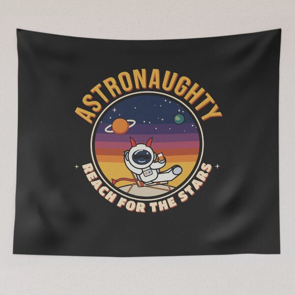 Artikelvorschau, Astronaughty Funny Astronaut Pun Retro Space entworfen und verkauft von somebasic.