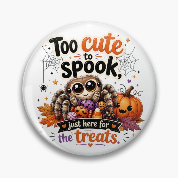 Item preview, Cute Jumping Spider Halloween Shirt | Too Cute to Spook Spider Lover Gift designed and sold by CuteDesignables.