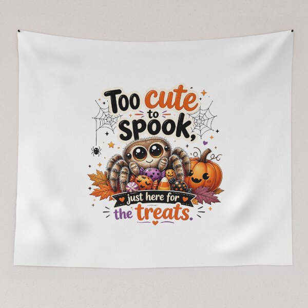 Item preview, Cute Jumping Spider Halloween Shirt | Too Cute to Spook Spider Lover Gift designed and sold by CuteDesignables.