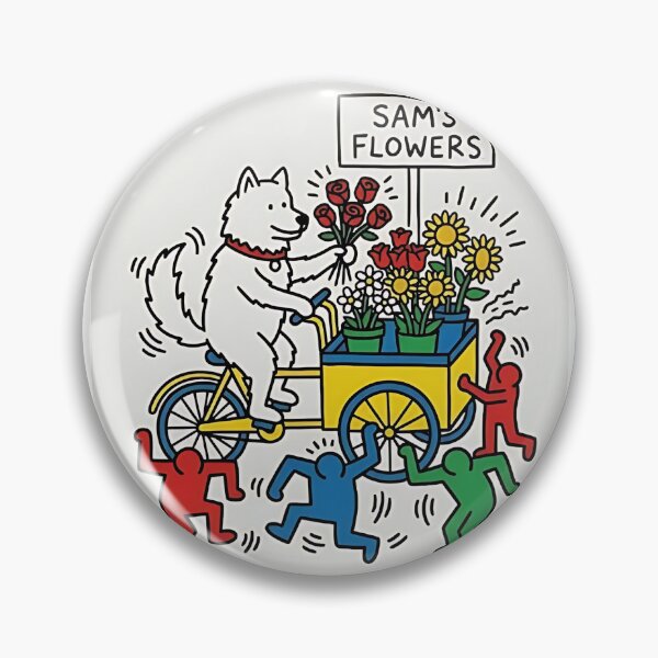 Item preview, Samoyed Flower Shop designed and sold by PictoVibe.