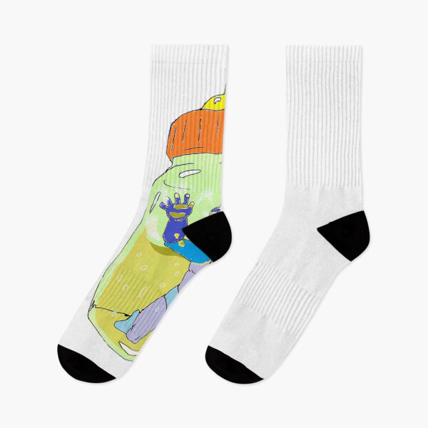 Aperçu de l'œuvre Robot bleu surréaliste coincé dans un biberon - Dessin animé bizarre créée et vendue par Sarkoslaset.