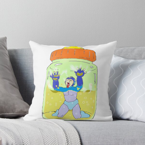 Item preview, Surreal Blue Robot Trapped in Baby Bottle Weirdcore Cartoon designed and sold by Sarkoslaset.