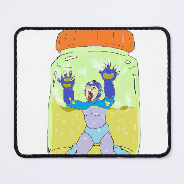 Item preview, Surreal Blue Robot Trapped in Baby Bottle Weirdcore Cartoon designed and sold by Sarkoslaset.