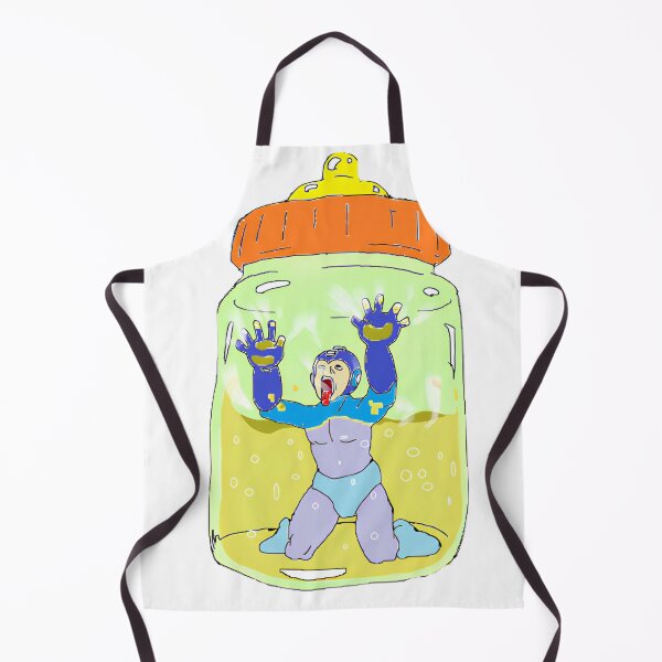 Item preview, Surreal Blue Robot Trapped in Baby Bottle Weirdcore Cartoon designed and sold by Sarkoslaset.
