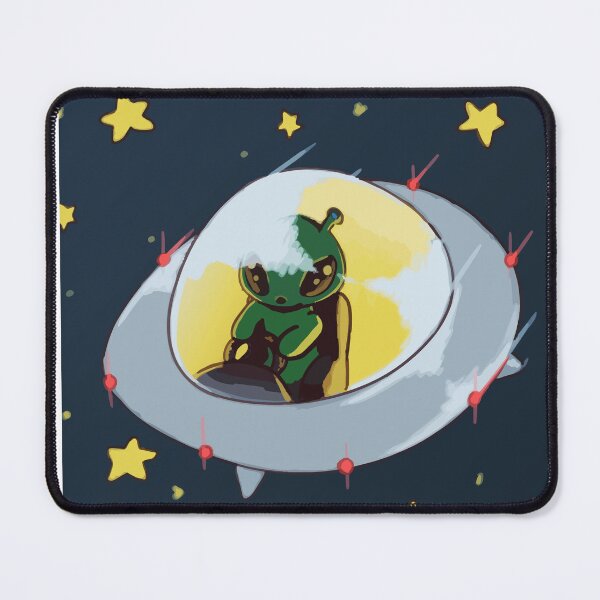 Item preview, Dark Celestial UFO Alien Graphic Art designed and sold by BlobIns-Pastel.