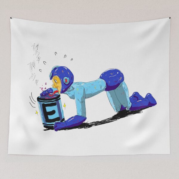 Item preview, Surreal Blue Retro Robot Energy Tank Weirdcore Cartoon designed and sold by Sarkoslaset.