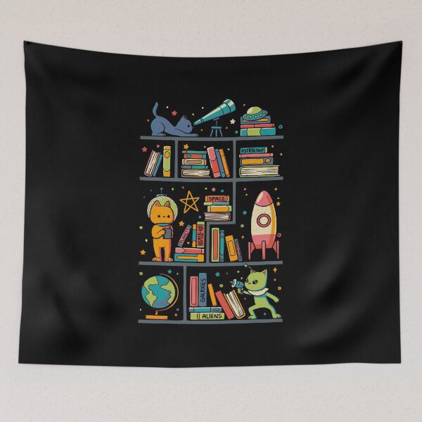 Item preview, Sci-Fi Funny Bookshelf designed and sold by Tobe Fonseca®.