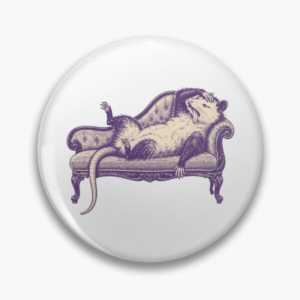 Item preview, Opossum Fainting On Victorian Couch Print designed and sold by The Mellonaire.