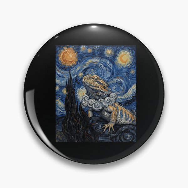 Item preview, Starry Night Bearded Dragon Post Impressionist Fine Art Style designed and sold by Ostericaimusa.