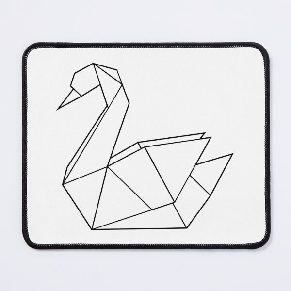 Item preview, Minimalist Geometric Origami Swan Line designed and sold by BlueBerry45.