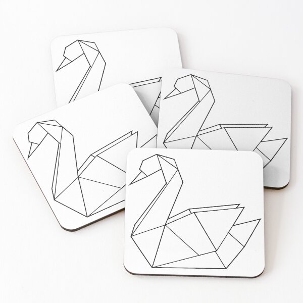 Item preview, Minimalist Geometric Origami Swan Line designed and sold by BlueBerry45.