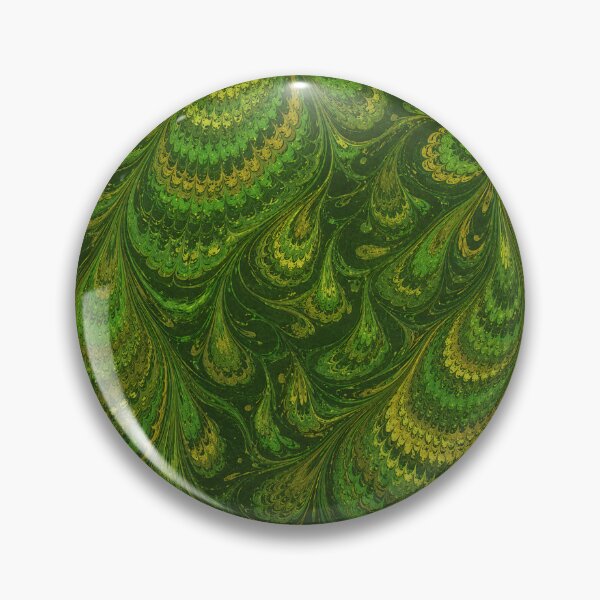 Item preview, Antique Endpaper Prints Peacock Feathers Scalloped Marbled Fans designed and sold by PinUpPizzazz.
