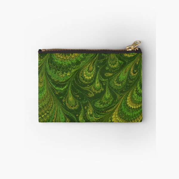 Item preview, Antique Endpaper Prints Peacock Feathers Scalloped Marbled Fans designed and sold by PinUpPizzazz.