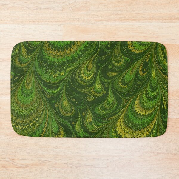 Item preview, Antique Endpaper Prints Peacock Feathers Scalloped Marbled Fans designed and sold by PinUpPizzazz.