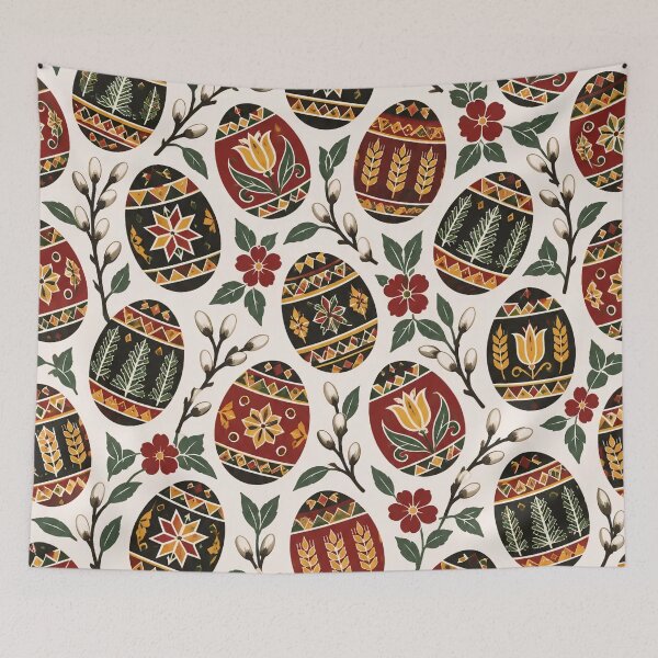 Item preview, Ukrainian Easter Pysanky Seamless Pattern | Folk Art Decorated Easter Eggs Repeat designed and sold by StickyGuys.