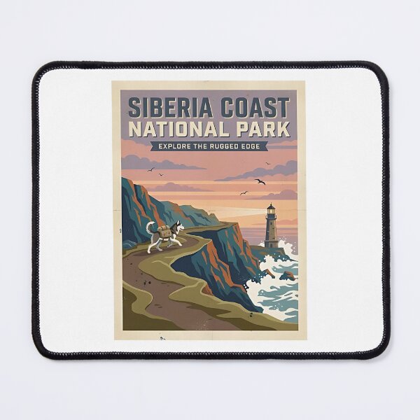 Item preview, Siberian Husky Coastal Explorer designed and sold by PictoVibe.