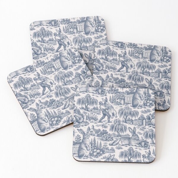 Item preview, Flemish Giant Rabbit Toile Seamless Pattern | Huge Bunny Toile de Jouy Pastoral designed and sold by StickyGuys.