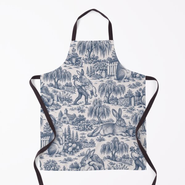 Item preview, Flemish Giant Rabbit Toile Seamless Pattern | Huge Bunny Toile de Jouy Pastoral designed and sold by StickyGuys.