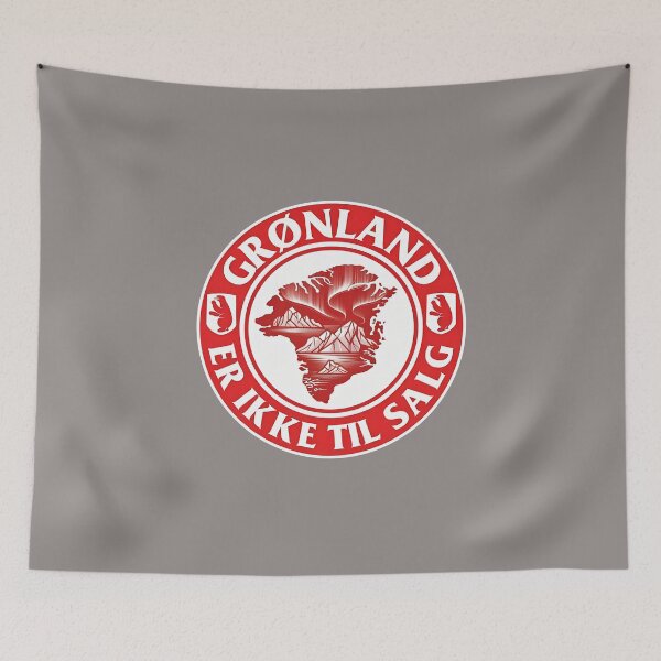 Item preview, Greenland Not For Sale Slogan Map Badge-65 designed and sold by KevinWallner.
