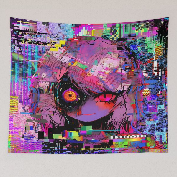 Item preview, Error 404 Reality Not Found Cybercore Glitch Anime designed and sold by Side By Side Studio.