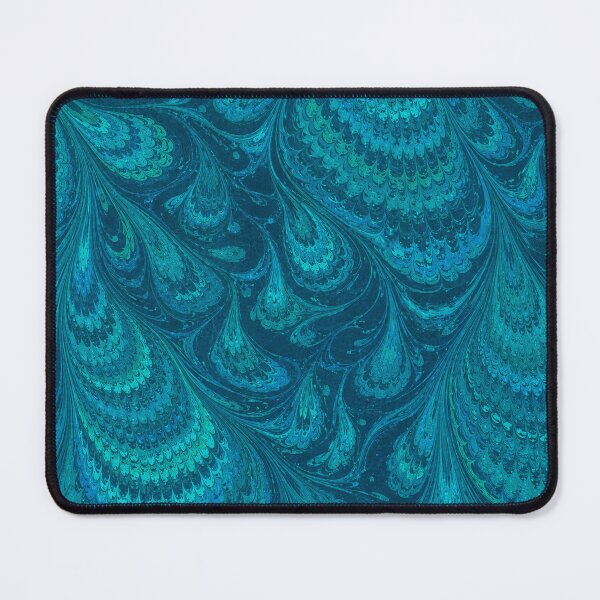 Item preview, Antique Endpaper Prints Peacock Feathers Scalloped Marbled Fans designed and sold by PinUpPizzazz.