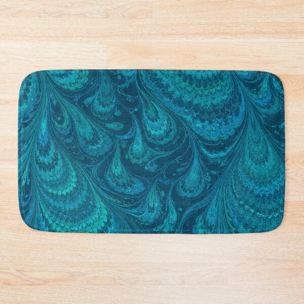 Item preview, Antique Endpaper Prints Peacock Feathers Scalloped Marbled Fans designed and sold by PinUpPizzazz.