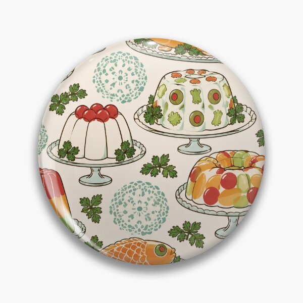 Item preview, Jello Mold Retro Seamless Pattern | Vintage 1950s Gelatin Salad Kitchen Kitsch designed and sold by StickyGuys.