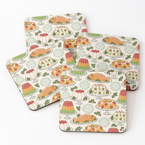 Item preview, Jello Mold Retro Seamless Pattern | Vintage 1950s Gelatin Salad Kitchen Kitsch designed and sold by StickyGuys.
