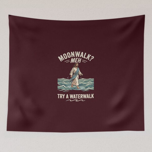 Item preview, Moonwalk? Meh. Try A Waterwalk – Funny Jesus T-Shirt & Graphic Design designed and sold by FrozenFits.