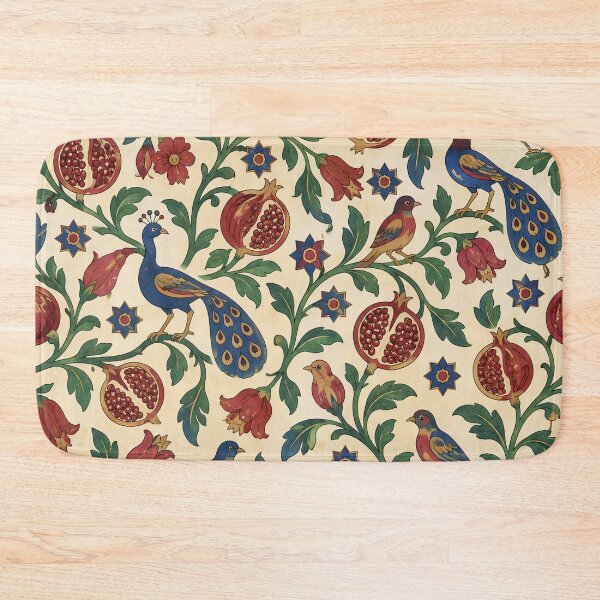 Item preview, Armenian Pomegranate Seamless Pattern | Armenian Art Illuminated Pomegranates and Birds designed and sold by StickyGuys.