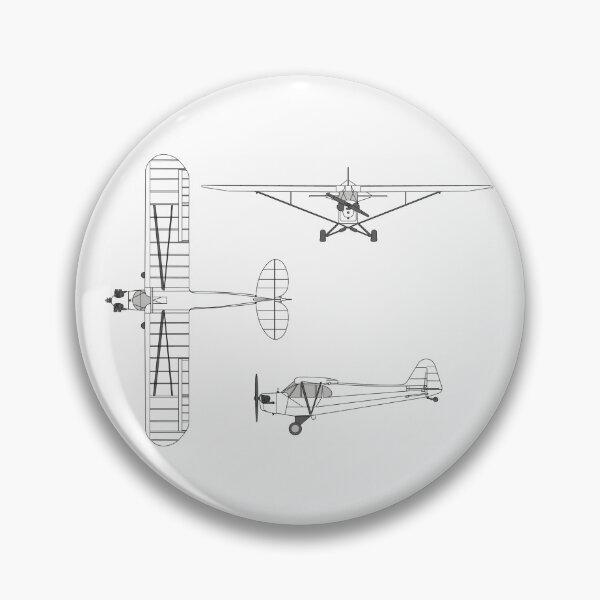 Item preview, 3 view cub piper j3c designed and sold by PilotandPlane.