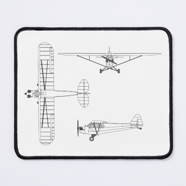 Item preview, 3 view cub piper j3c designed and sold by PilotandPlane.