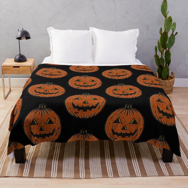 Item preview, Distressed Retro Halloween Jack O Lantern Pumpkin Face designed and sold by KieuvaTNeo.