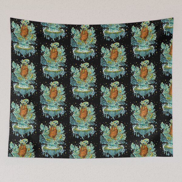 Item preview, Grizzly Bear Fishing Waterfall Floating Island Graphic designed and sold by KieuvaTNeo.