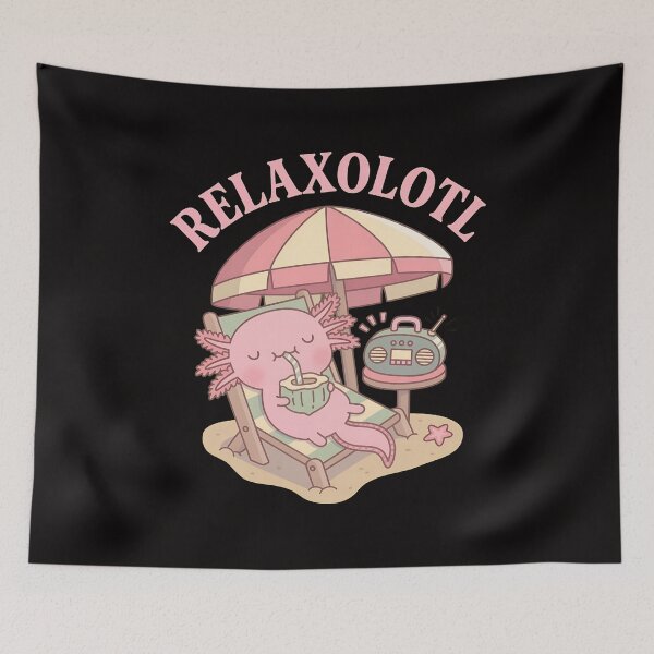 Item preview, Relaxolotl Beach Vacation Cute Amphibian Drink designed and sold by PickleballWeart.
