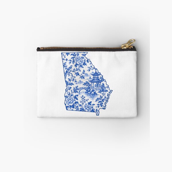 Item preview, Georgia United States of America Blue and White Chinoiserie  designed and sold by DrewRomeoCo.