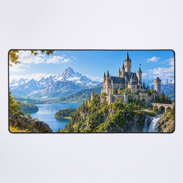 Item preview, Majestic Mountain Lake Fantasy Landscape designed and sold by DreamPrint Collective.