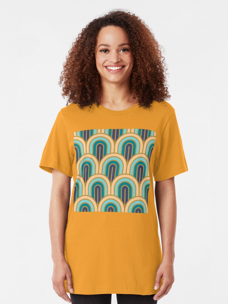 Alternate view of Geometric Pattern: Art Deco Arch: Dream Slim Fit T-Shirt