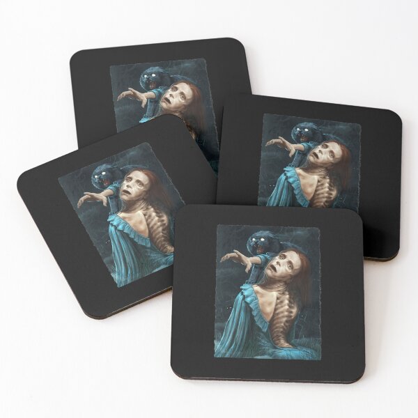 Item preview, Reanimated Graveyard Woman Aggressive Black Cat Art designed and sold by KieuvaTNeo.