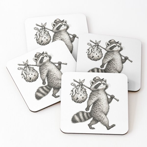 Item preview, Proud Raccoon Carrying Trash Bindle designed and sold by The Mellonaire.