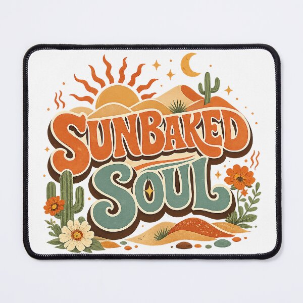 Item preview, Sunbaked Soul Desert Cactus Western Boho Retro Nature Design Art designed and sold by inkoutninja.