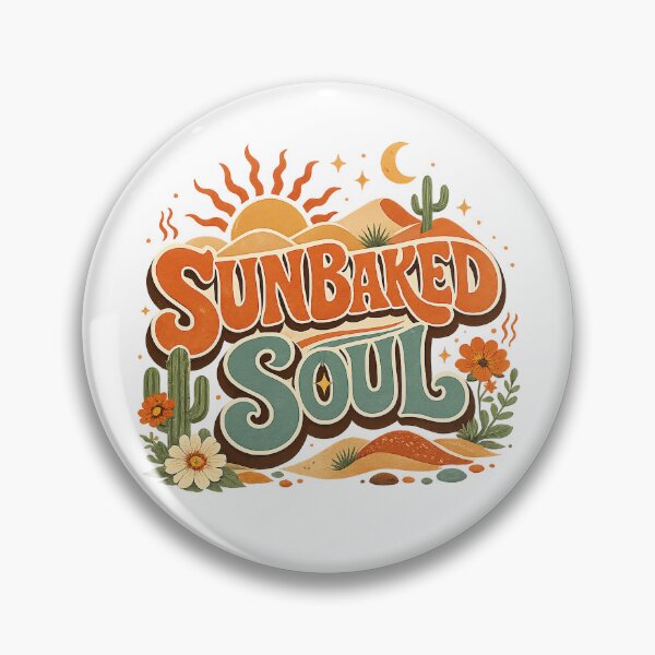 Item preview, Sunbaked Soul Desert Cactus Western Boho Retro Nature Design Art designed and sold by inkoutninja.
