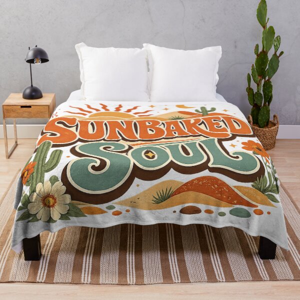 Artikelvorschau, Sunbated Soul Desert Cactus Western Boho Retro Nature Design Art entworfen und verkauft von inkoutninja.